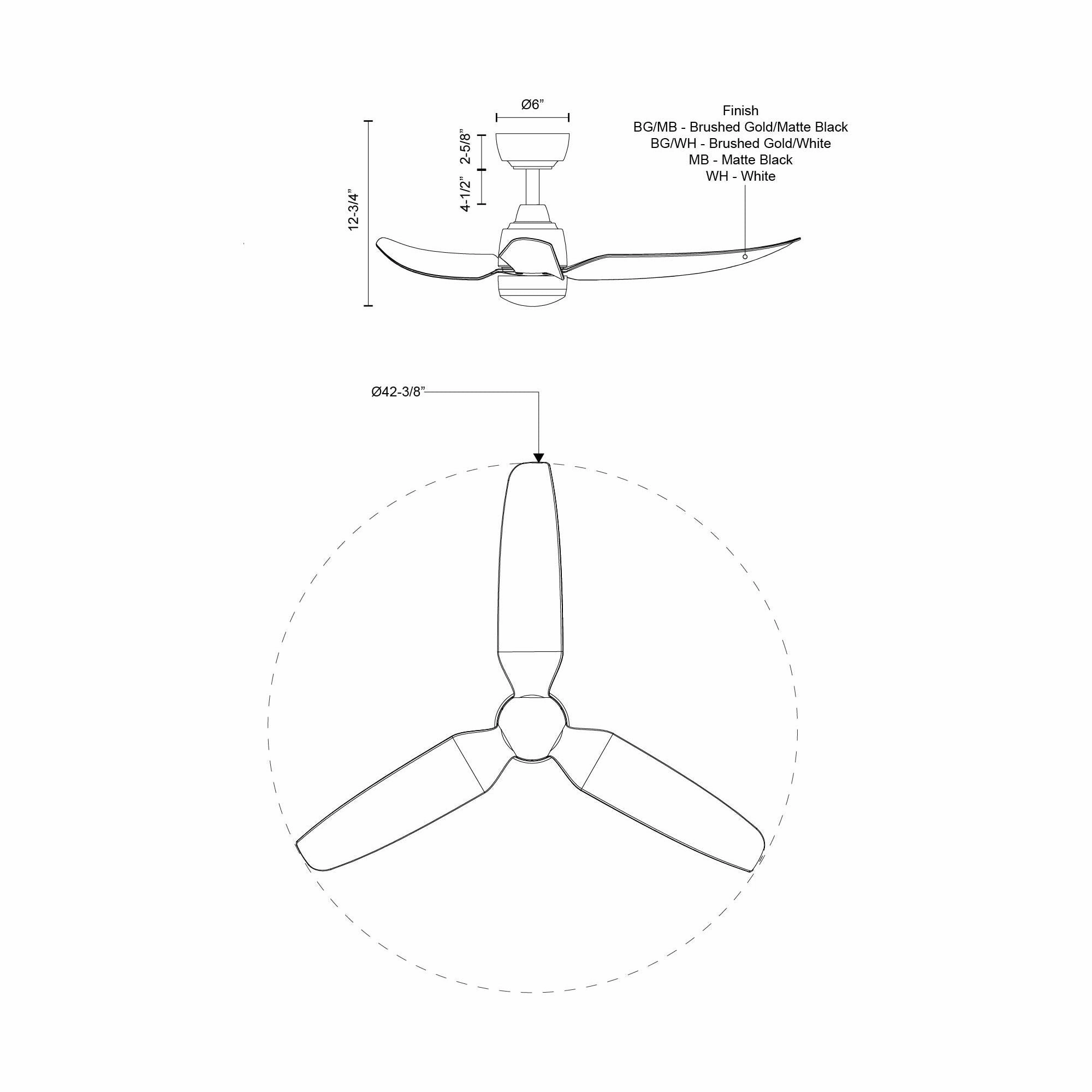 Hugo 42" Ceiling Fan