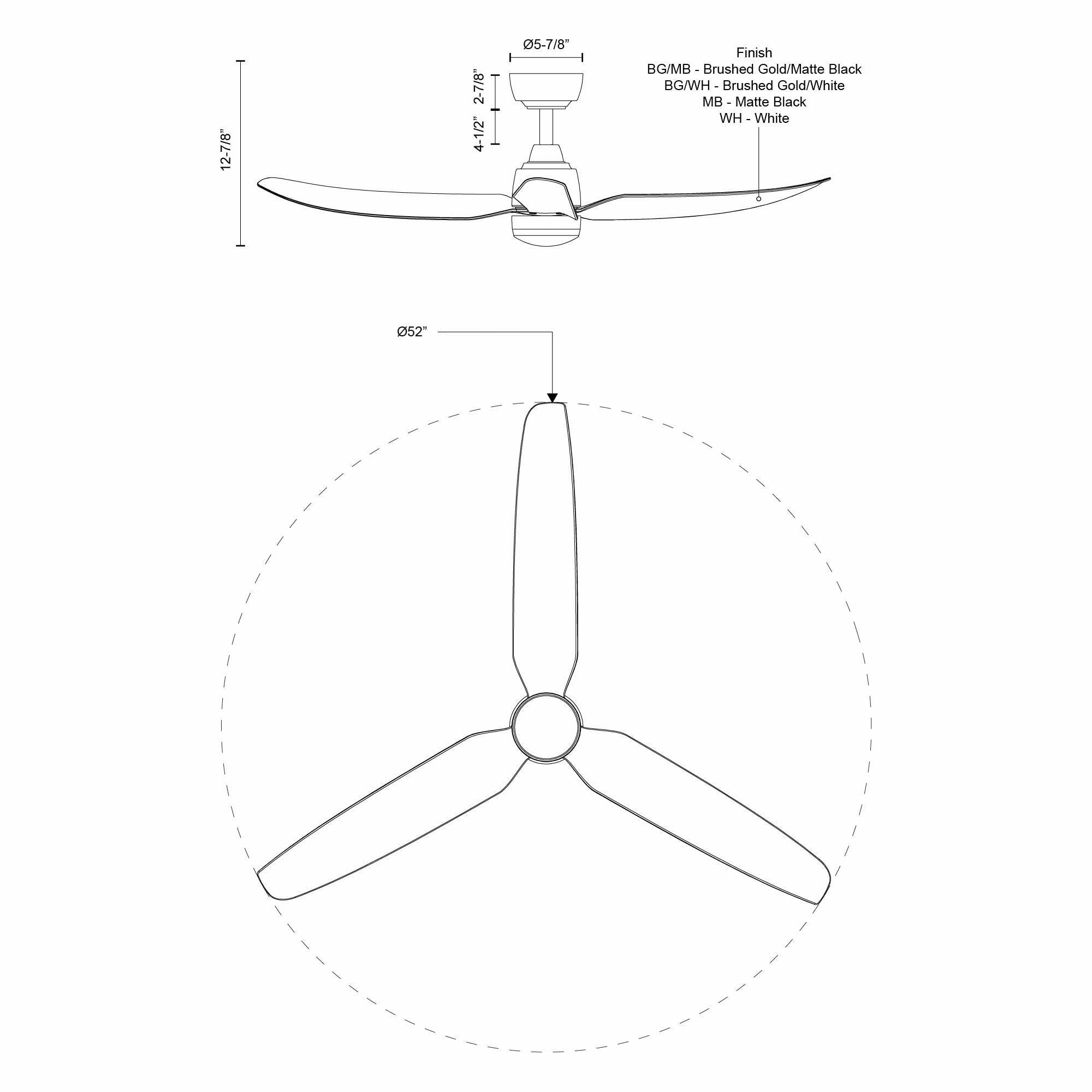 Hugo 52" Ceiling Fan