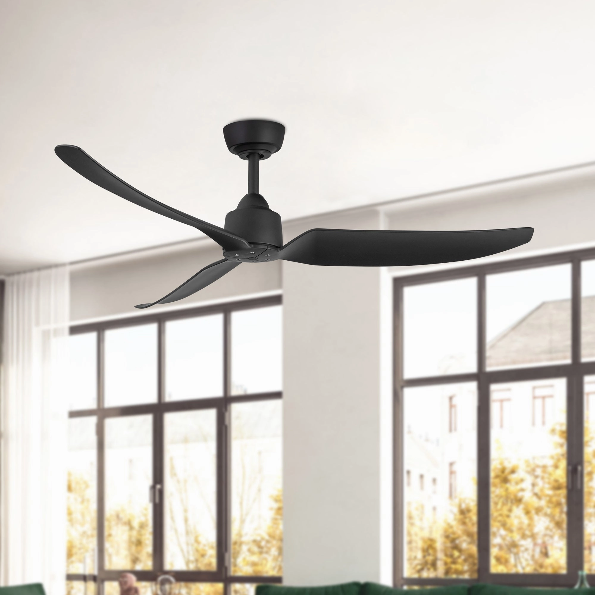 Hugo 52"Exterior Ceiling Fan Matte Black