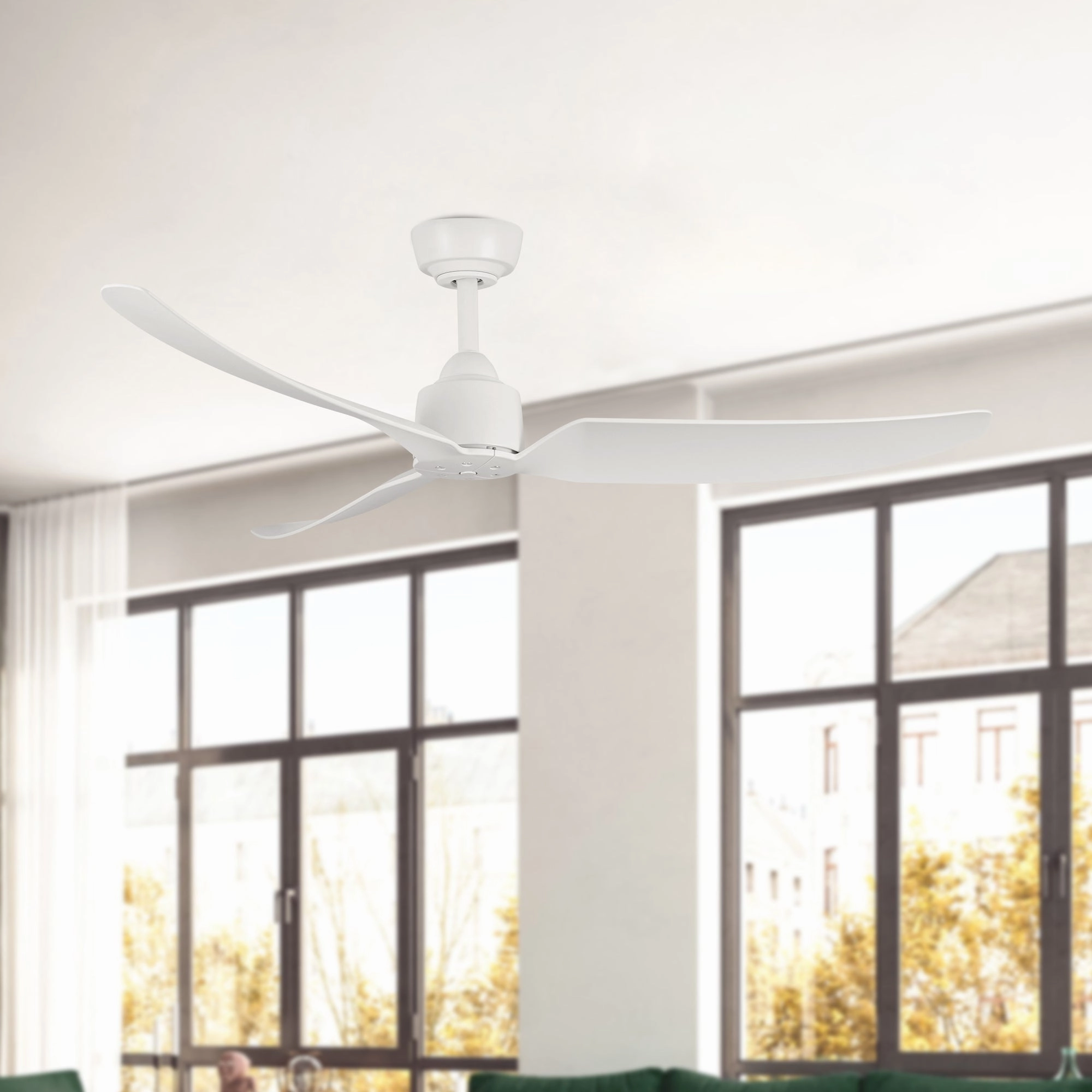 Hugo 52"Exterior Ceiling Fan Matte White