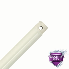Hunter Fan 24" Downrod in Fresh White - Wet Rated outdoor fans store with multiple collections