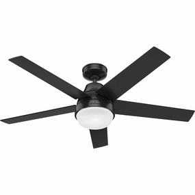 Hunter Fan Aerodyne 52" Smart Ceiling Fan with 18W LED and Remote whisper-quiet fans for indoor comfort