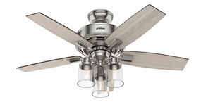 Hunter Fan Bennett Ceiling Fan with 3lights 11W LED and Remote Modern ceiling fan for home cooling