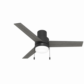Hunter Fan Brunner 52" Flushmount Pull Chain Ceiling Fan with 18W LED low-profile ceiling fans with lights