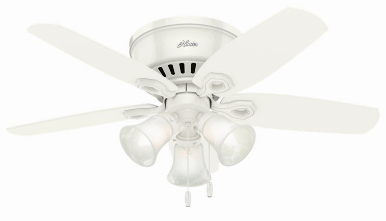 Hunter Fan Builder Flushmount Pull Chain Ceiling Fan with 27W LED