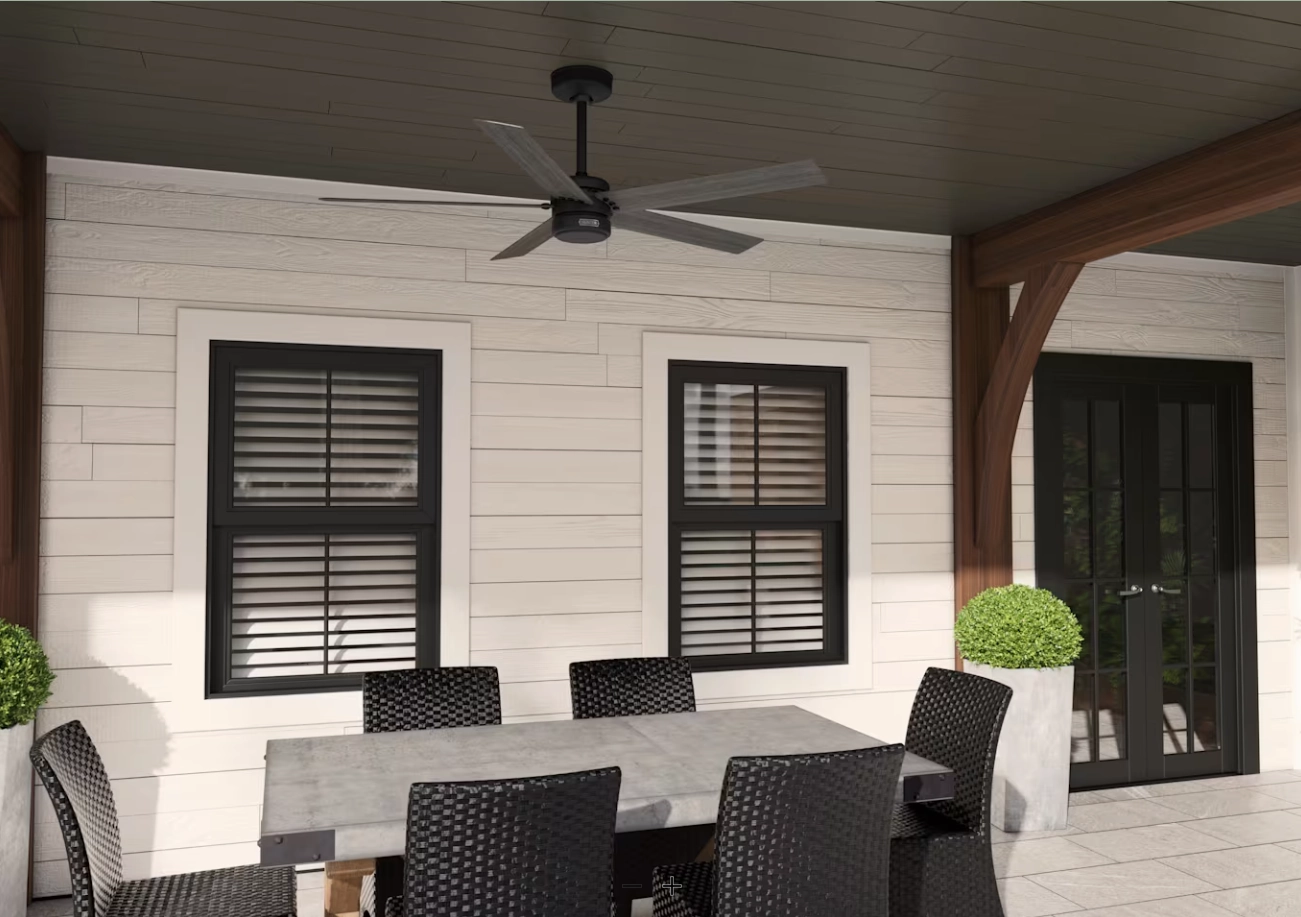 Hunter Fan Burton 52" Outdoor Ceiling Fan with Wall Control