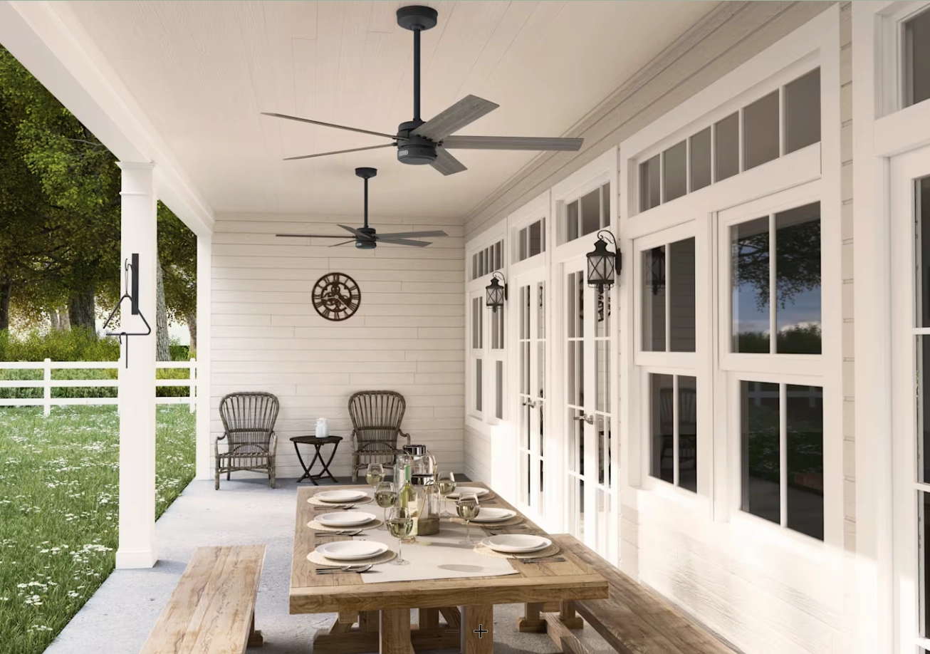 Hunter Fan Burton 52" Outdoor Ceiling Fan with Wall Control