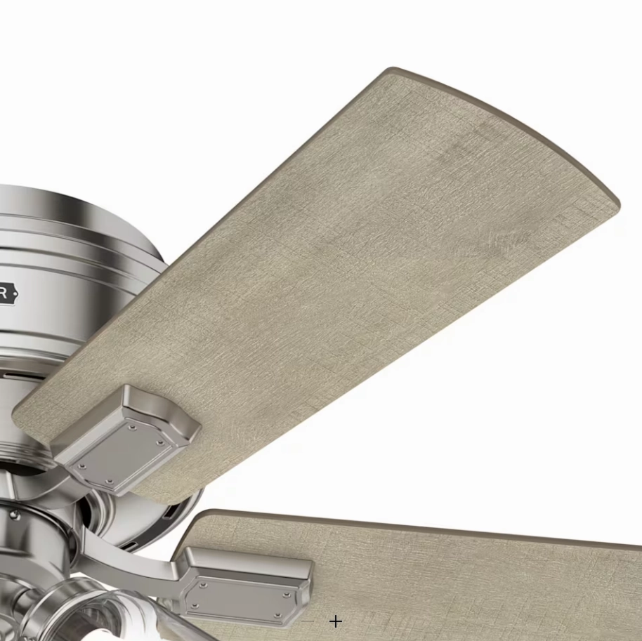 Hunter Fan Crestfield Flushmount Pull Chain Ceiling Fan with 27W LED