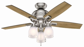 Hunter Fan Donegan Indoor Pull Chain Ceiling Fan with 27W LED Modern ceiling fan for home cooling