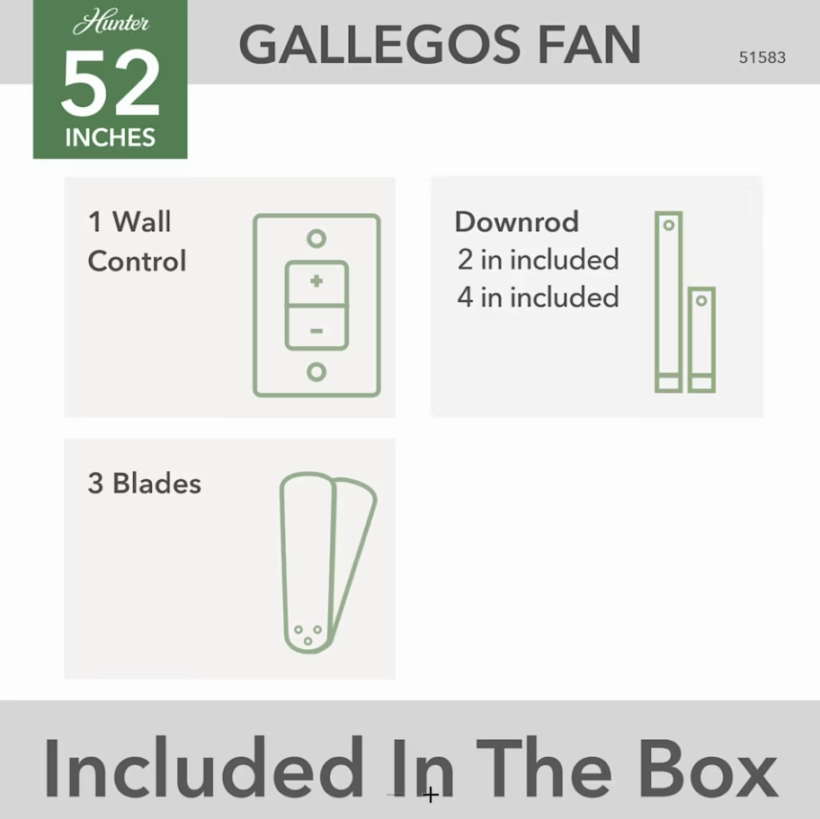 Hunter Fan Gallegos 52" Outdoor Ceiling Fan with Wall Control