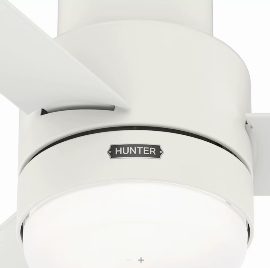 Hunter Fan Gilmour 52" Indoor/Outdoor Flushmount Ceiling Fan with 19W LED and Remote