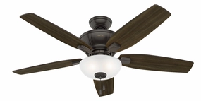 Hunter Fan Kenbridge 52" Pull Chain Ceiling Fan with 27W LED in Noble Bronze Modern ceiling fan for home cooling