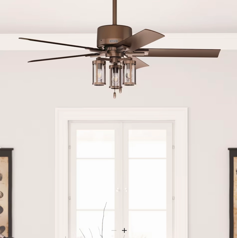 Hunter Fan Lawndale 52" Outdoor Pull Chain Ceiling Fan with 14W LED