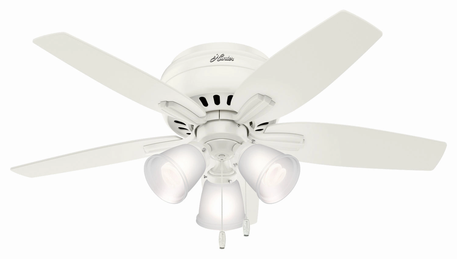 Hunter Fan Newsome 42" Flushmount Pull Chain Ceiling Fan with 27W LED low-profile ceiling fans with lights