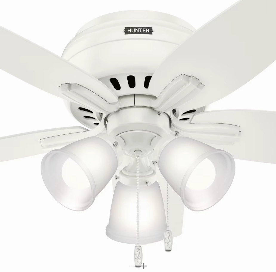 Hunter Fan Newsome 42" Flushmount Pull Chain Ceiling Fan with 27W LED