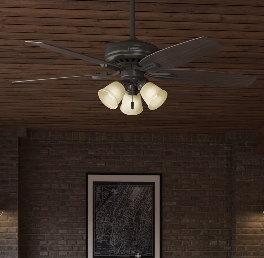 Hunter Fan Newsome 52" Pull Chain Ceiling Fan 3lights with 27W LED