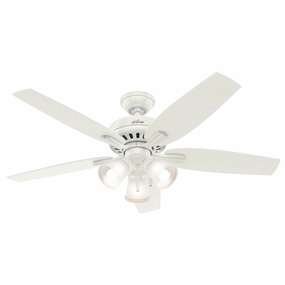 Hunter Fan Newsome 52" Pull Chain Ceiling Fan 3lights with 27W LED powerful indoor fans for whole-room cooling