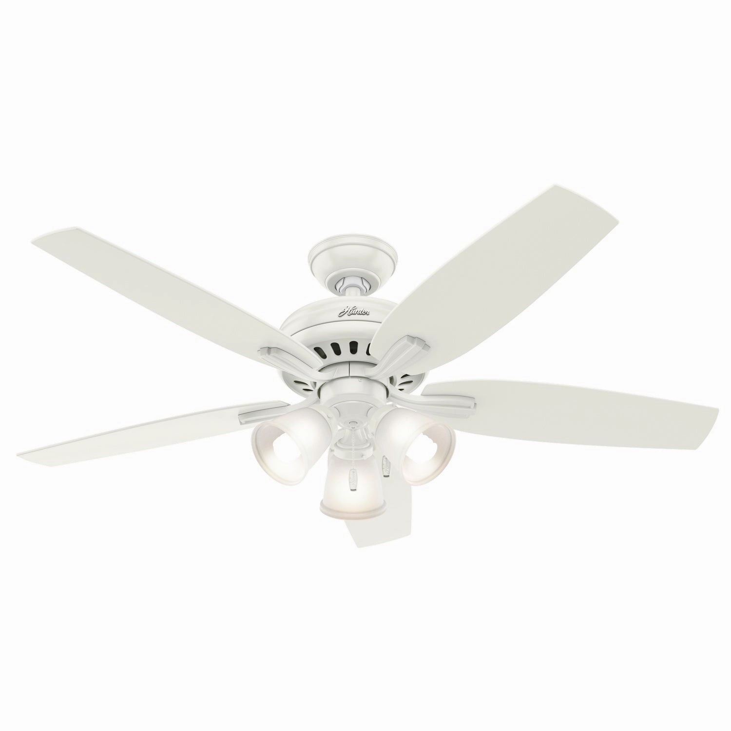 Hunter Fan Newsome 52" Pull Chain Ceiling Fan 3lights with 27W LED Modern ceiling fan for home cooling
