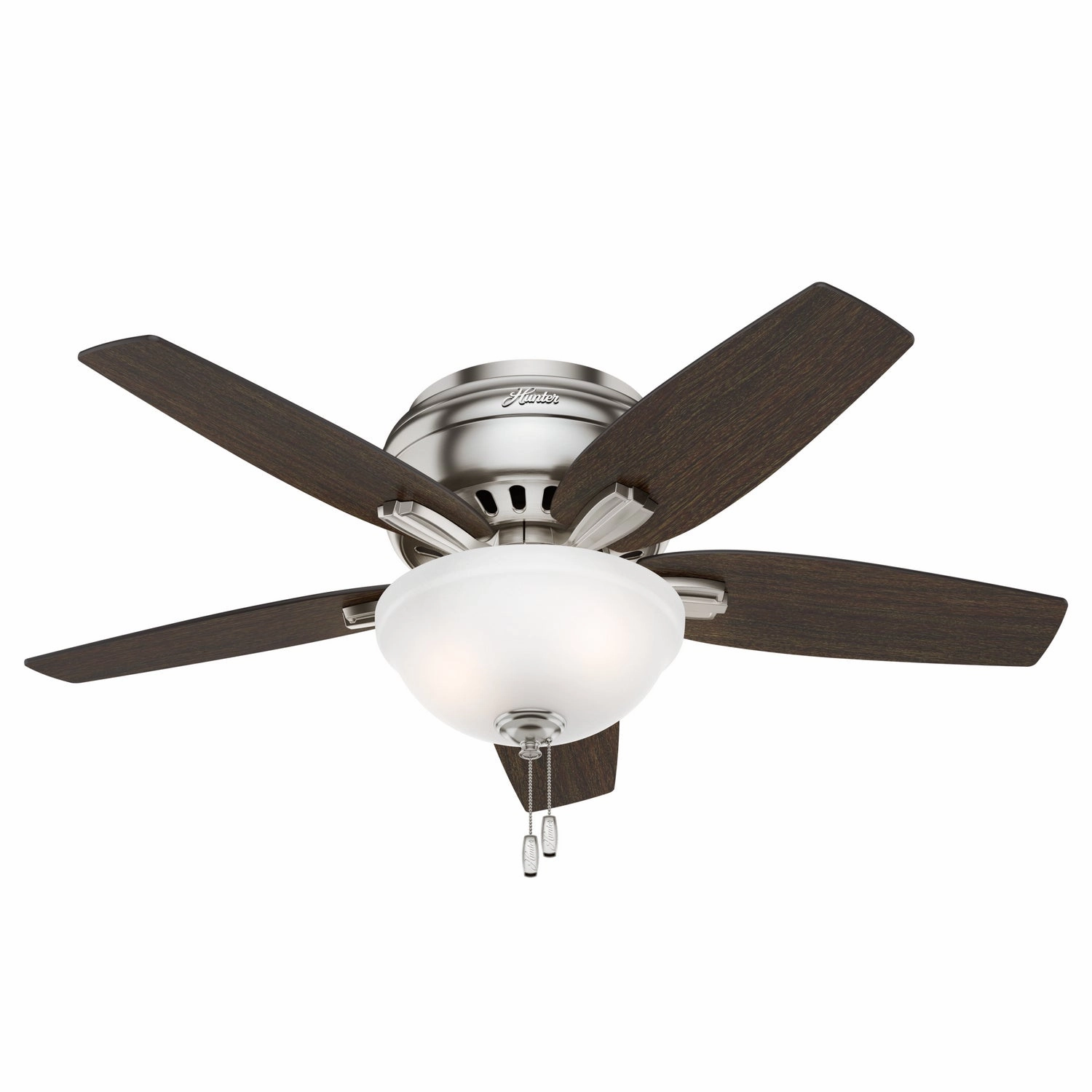 Hunter Fan Newsome Flushmount Pull Chain Ceiling Fan with 18W LED