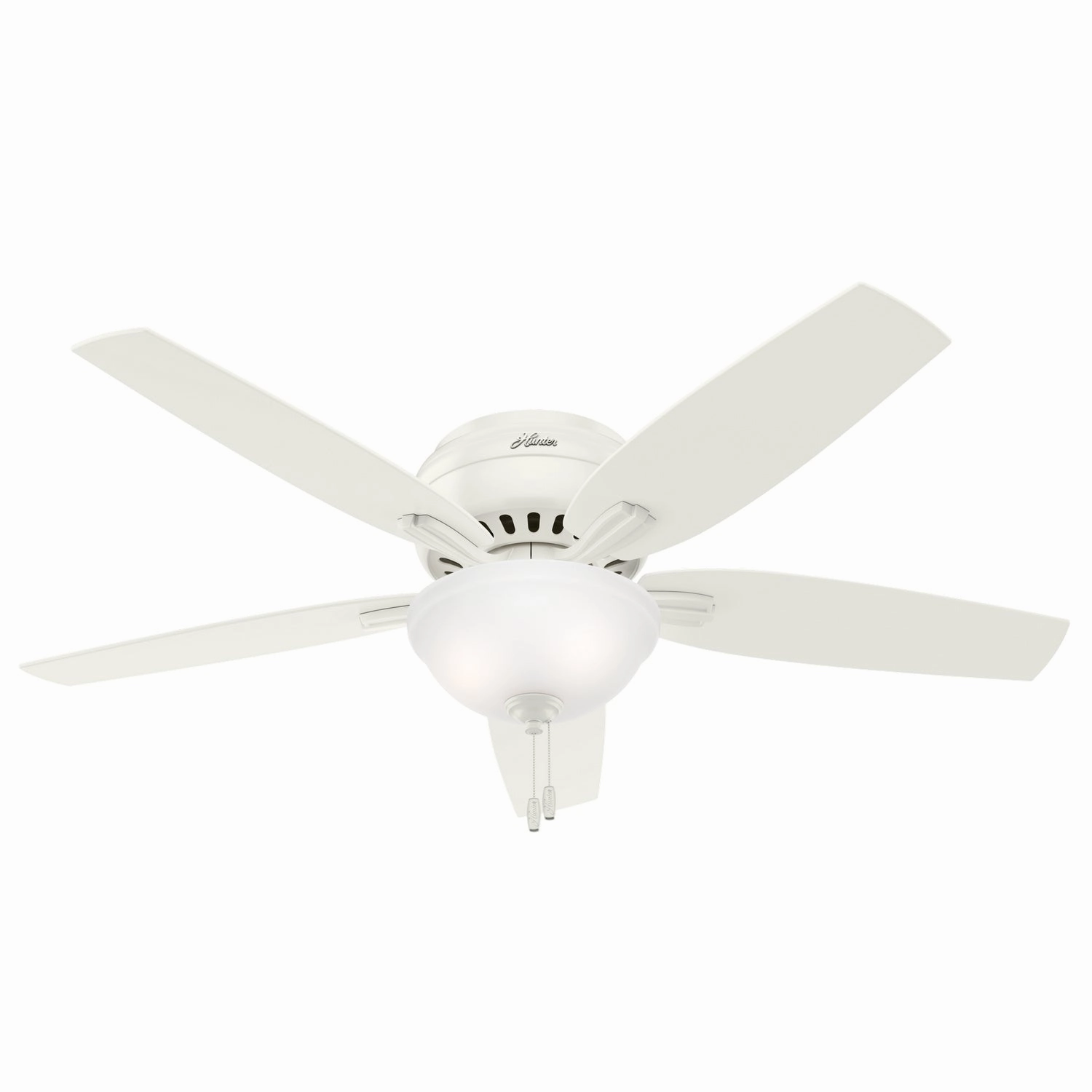 Hunter Fan Newsome Flushmount Pull Chain Ceiling Fan with 18W LED