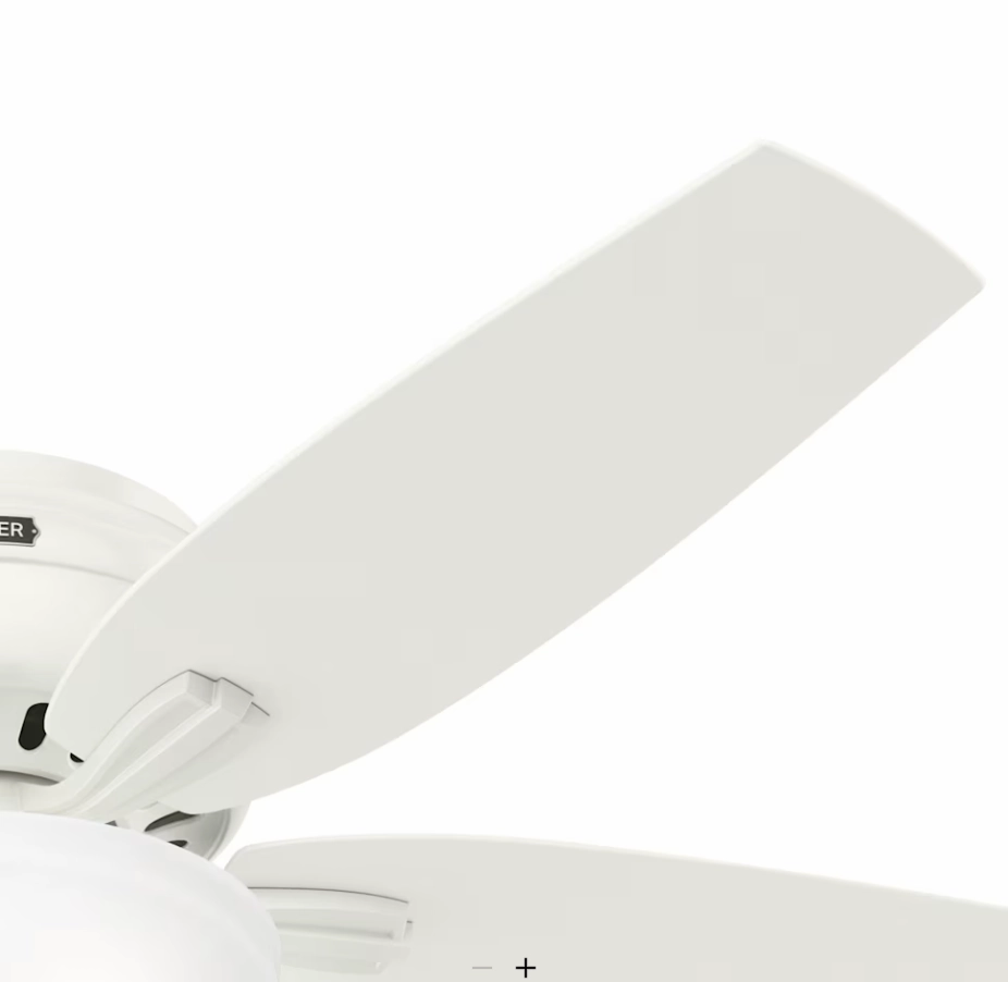Hunter Fan Newsome Flushmount Pull Chain Ceiling Fan with 18W LED