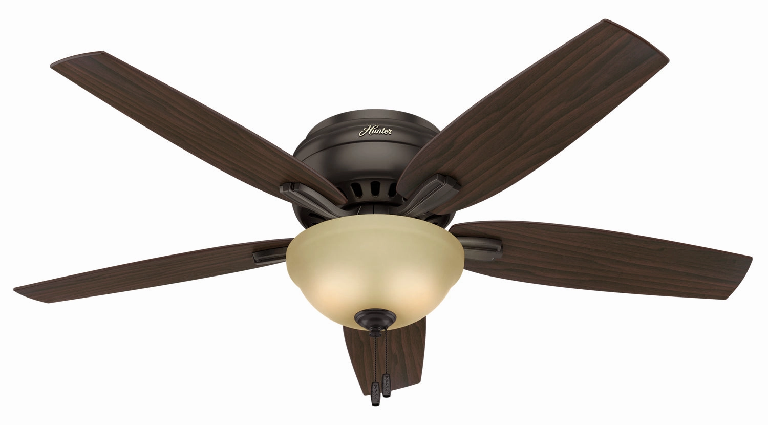 Hunter Fan Newsome Flushmount Pull Chain Ceiling Fan with 18W LED