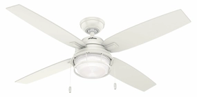 Hunter Fan Ocala 52" Indoor/Outdoor Pull Chain Ceiling Fan with 18W LED powerful indoor fans for whole-room cooling