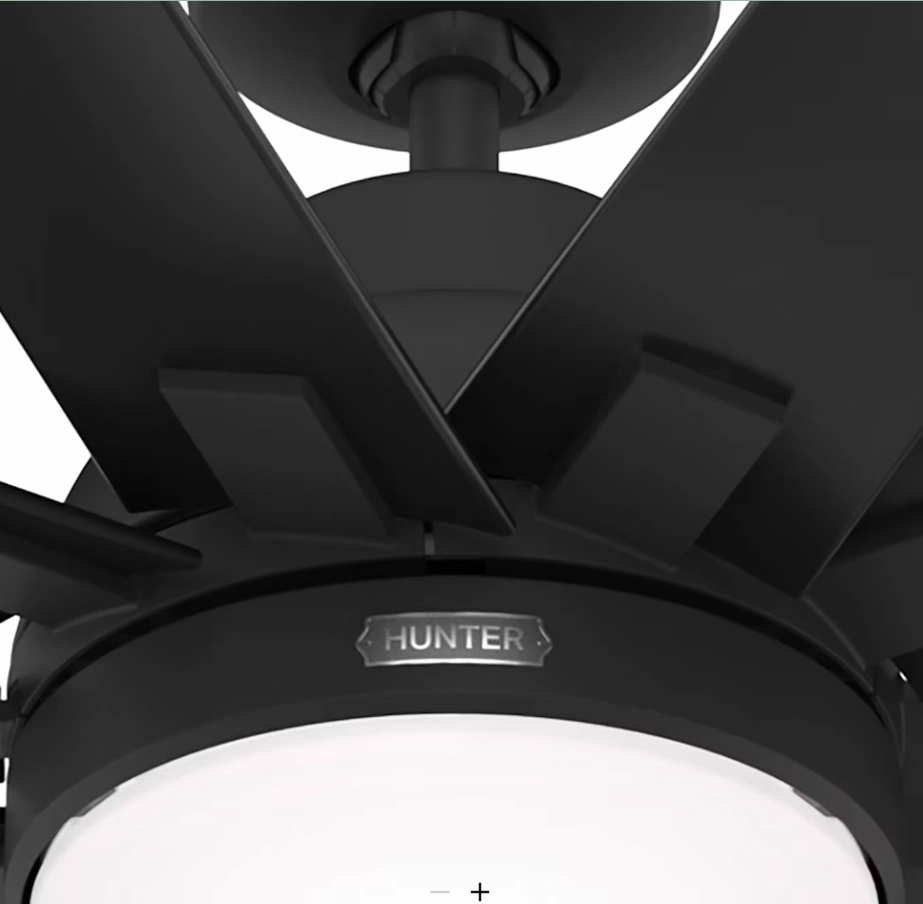 Hunter Fan Overton Outdoor DC Ceiling Fan with 18W LED and Wall Control