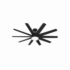 Hunter Fan Overton Outdoor DC Ceiling Fan with 18W LED and Wall Control adjustable indoor fans for cool airflow