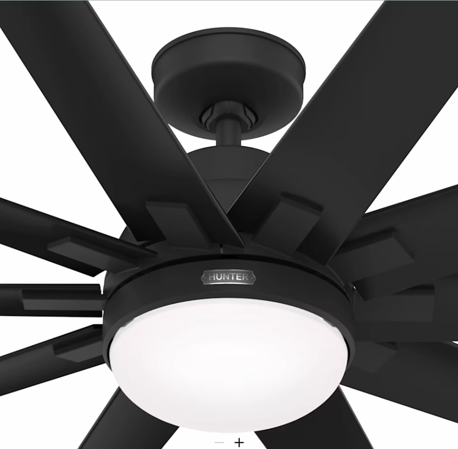 Hunter Fan Overton Outdoor DC Ceiling Fan with 18W LED and Wall Control