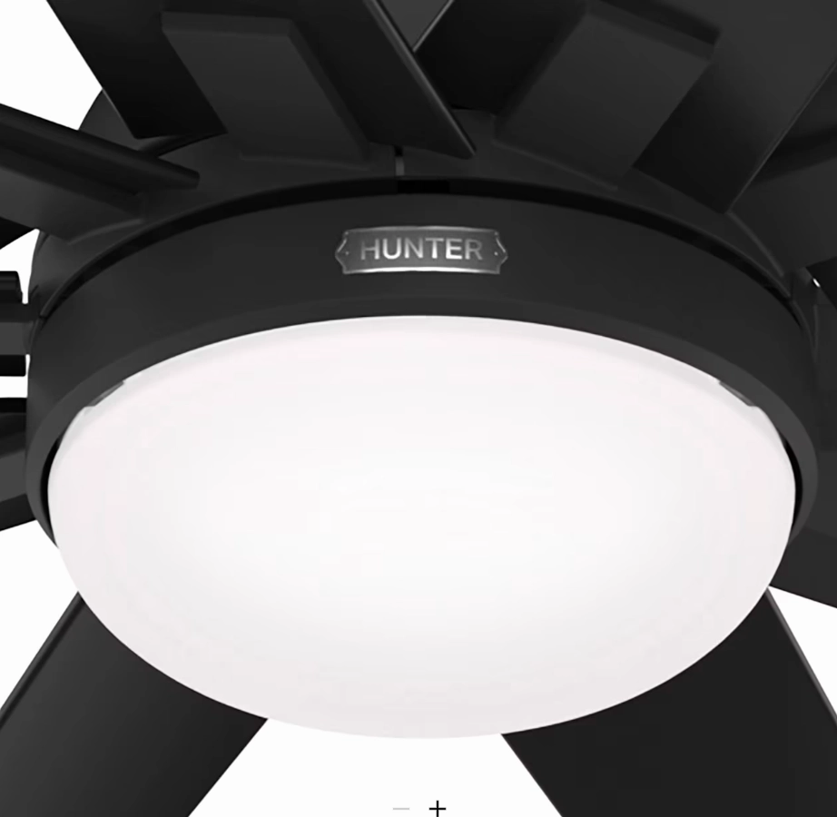 Hunter Fan Overton Outdoor DC Ceiling Fan with 18W LED and Wall Control
