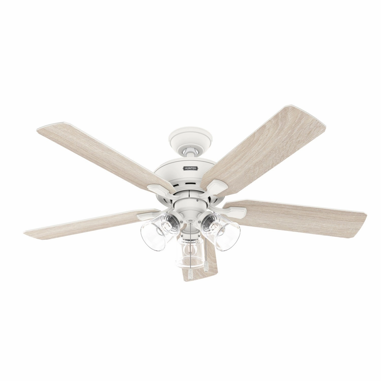 Hunter Fan Rosner 52" Indoor Pull Chain Ceiling Fan with 14W LED