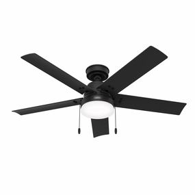 Hunter Fan Sea Point 52" Outdoor Pull Chain Ceiling Fan with 14W LED Modern ceiling fan for home cooling