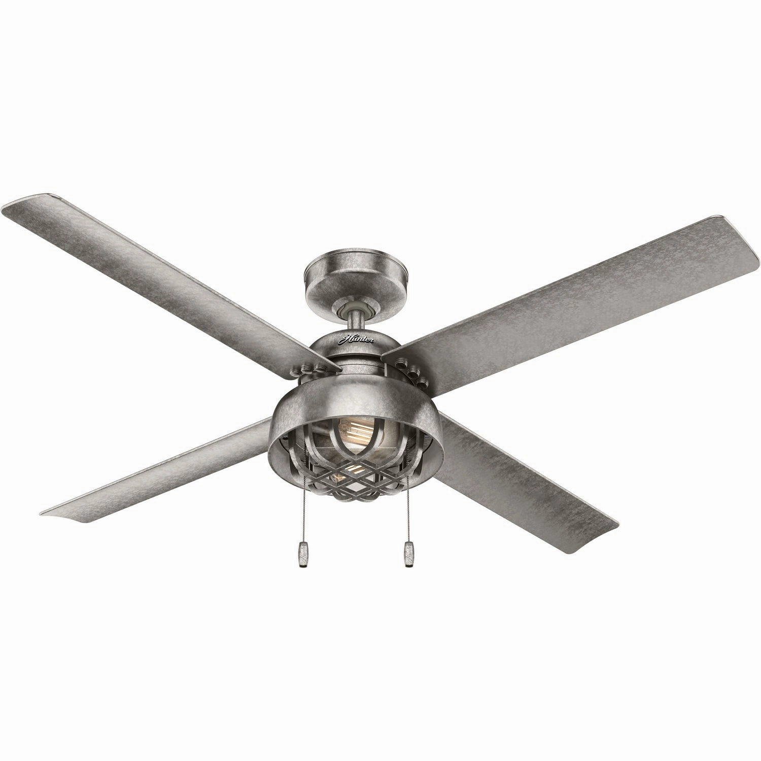 Hunter Fan Spring Mill 52" Outdoor Pull Chain Ceiling Fan with 7W LED
