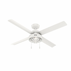 Hunter Fan Spring Mill 52" Outdoor Pull Chain Ceiling Fan with 7W LED outdoor fans store with multiple collections
