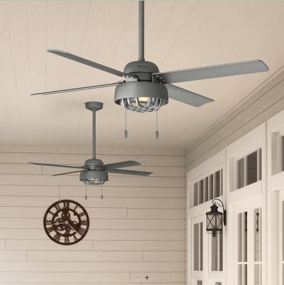 Hunter Fan Spring Mill 52" Outdoor Pull Chain Ceiling Fan with 7W LED