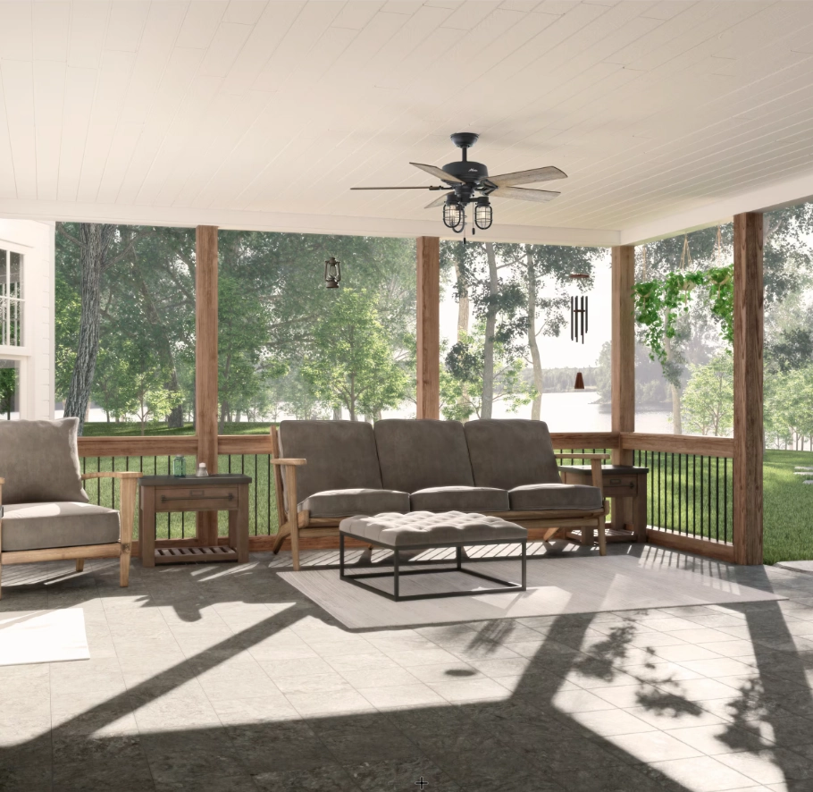 Hunter Fan Starklake 52" Indoor/Outdoor Pull Chain Ceiling Fan with 10.5W LED