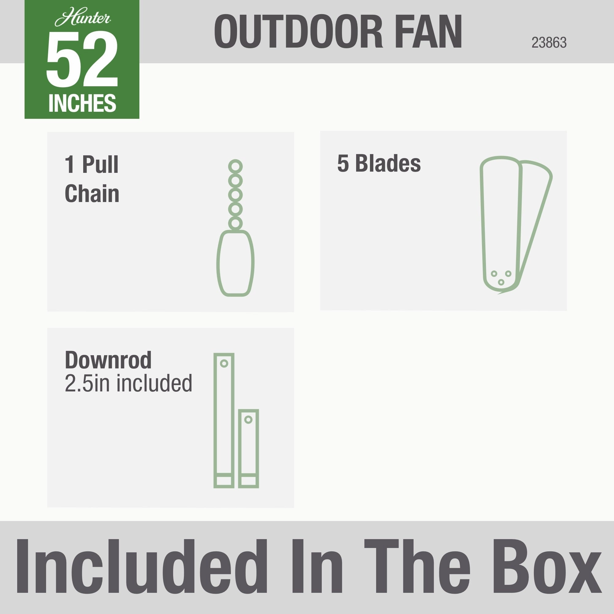 Hunter Original 52"Ceiling Fan Matte Black