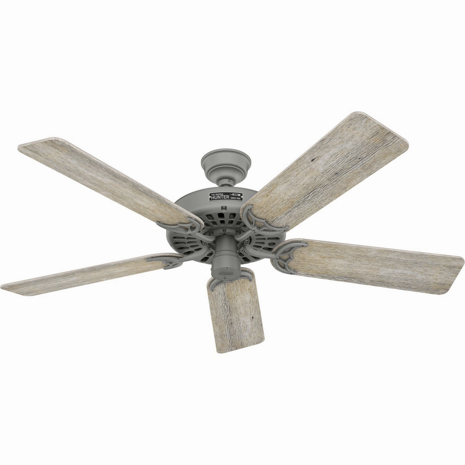 Hunter Original 52"Ceiling Fan Matte Silver whisper-quiet fans for bedrooms and offices