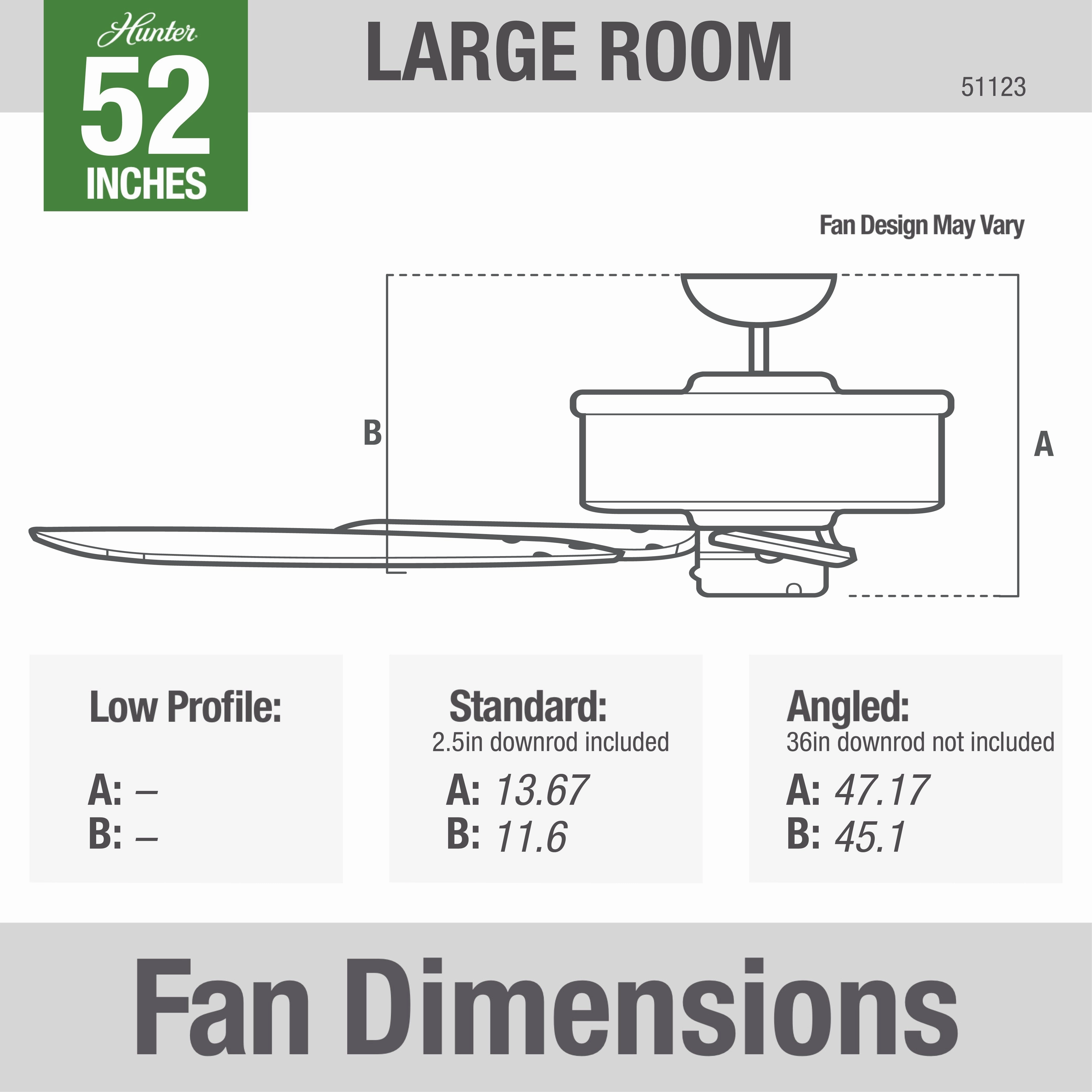 Hunter Original 52"Ceiling Fan Matte Silver