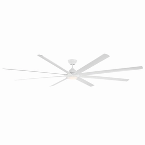 Hydra 120"Ceiling Fan Matte White whisper-quiet fans for bedrooms and offices