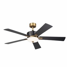 Icon 56"Ceiling Fan Satin Black sleek design electric fans for modern homes