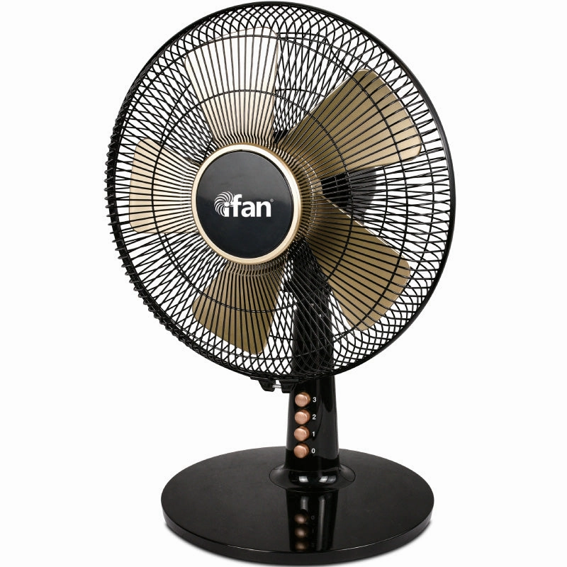 iFan 12 Desk Fan  5 Blades, Turbo Fan, Vortex Airflow, Oscillation, Adjustable Height, Energy-saving, 3-Speed, black, IF403