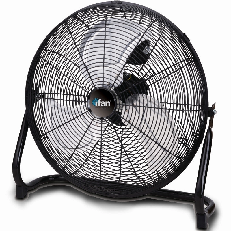 iFan 12" High Velocity Fan  Metal Blades, Vortex Air Flow, Adjustable Tilt, Durable, Overheat Protection, 3-Speed, black, IF1812