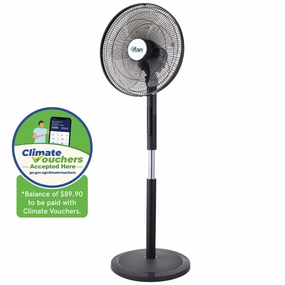 iFan 16" DC Motor Stand Fan with Remote Control  24 Speeds, Oscillation, Adjustable height, Overheating Protection, IF7466 standing and wall fan combo for airflow control