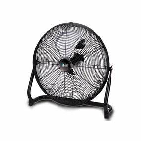 iFan 16" High Velocity Fan  Metal Blades, Vortex Air Flow, Adjustable Tilt, Durable, Overheat Protection, 3-Speed, black, IF1816 standing and wall fan combo for airflow control