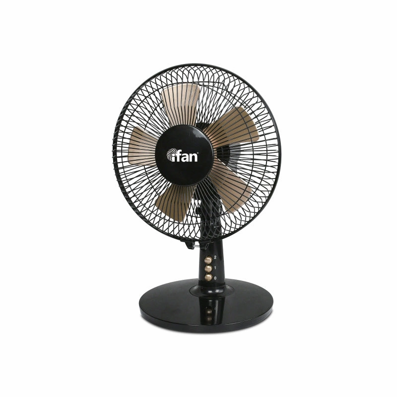 iFan 9 Desk Fan  5 Blades, Turbo Fan, Vortex Airflow, Oscillation, Adjustable Height, Energy-saving, 2-Speed, black, IF404 standing and wall fan combo for airflow control