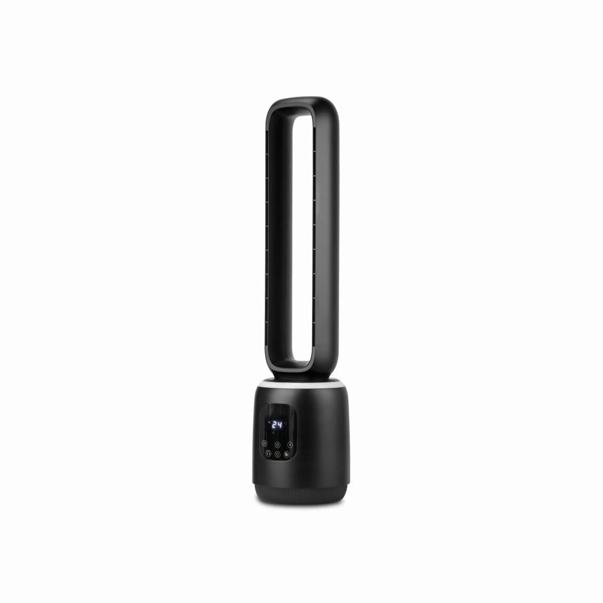 iFan DC Bladeless Tower Fan  Remote Control, Touch-screen, Oscillation, Timer, LED Lamp, 3 wind Modes, Quiet, 24-Speed, black, IF7463