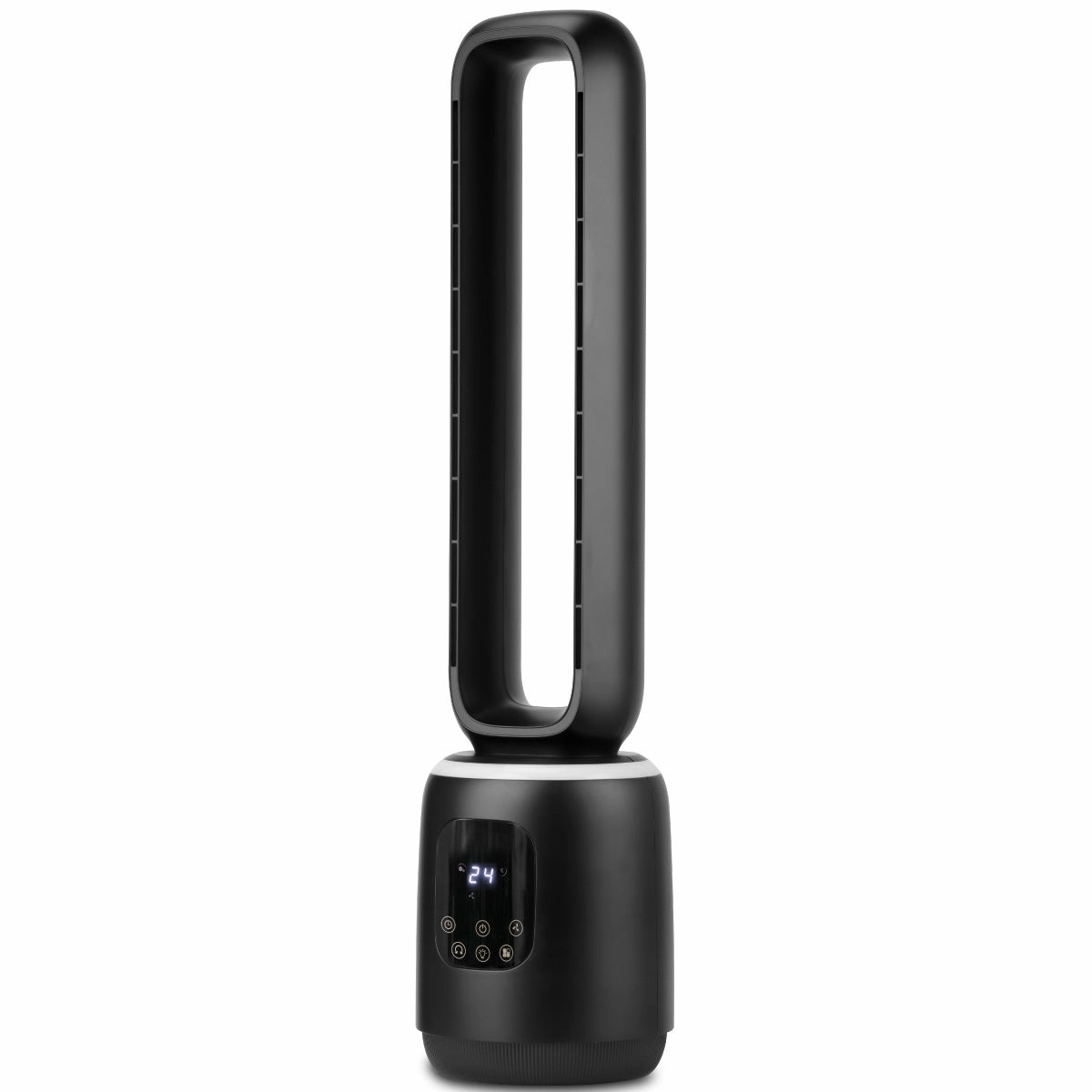 iFan DC Bladeless Tower Fan  Remote Control, Touch-screen, Oscillation, Timer, LED Lamp, 3 wind Modes, Quiet, 24-Speed, black, IF7463