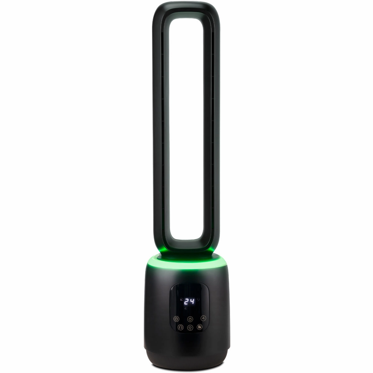 iFan DC Bladeless Tower Fan  Remote Control, Touch-screen, Oscillation, Timer, LED Lamp, 3 wind Modes, Quiet, 24-Speed, black, IF7463